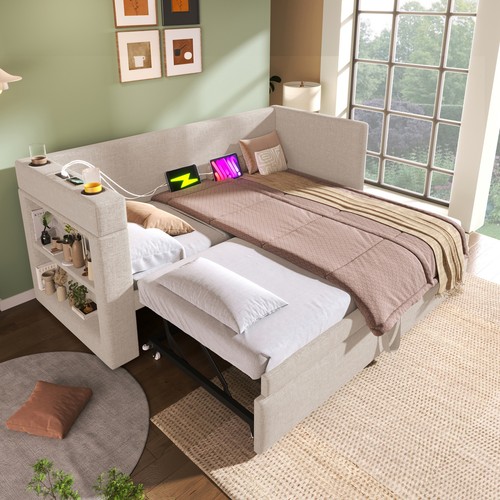 Daybed with pull out trundle - daybed,