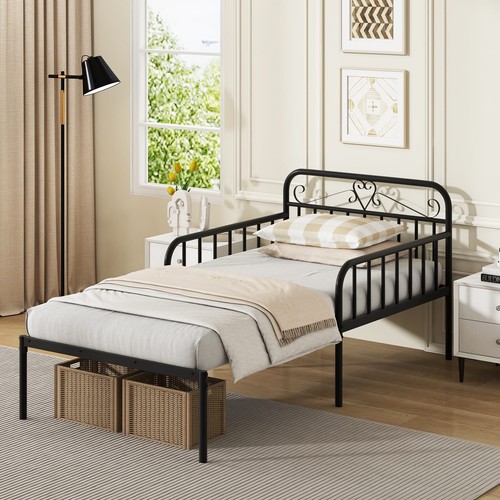 Black metal daybed with pull - daybed,