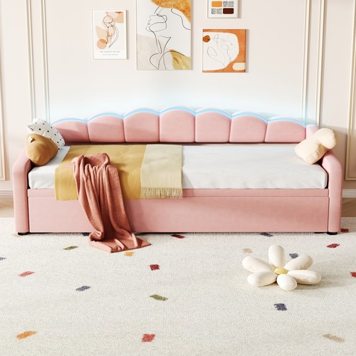 Daybed velvet sofabed led - daybed,