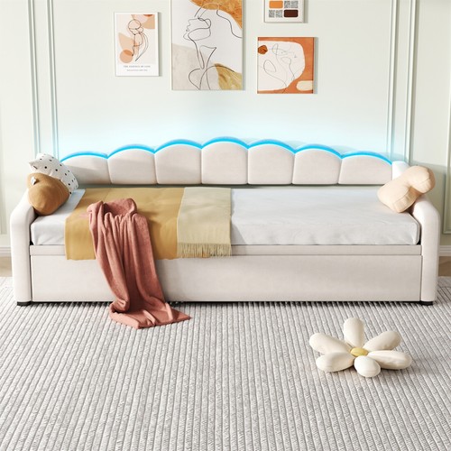 Daybed velvet sofabed single - daybed,
