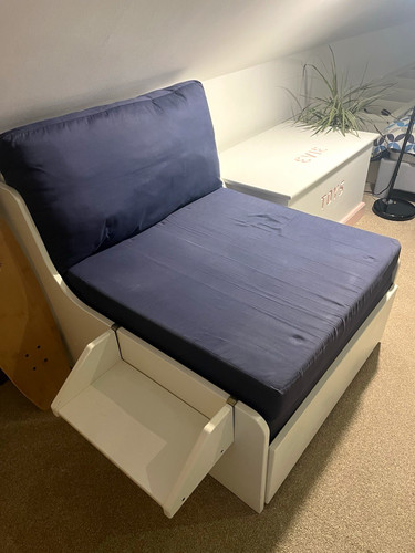 Futon with pull out - futon, single