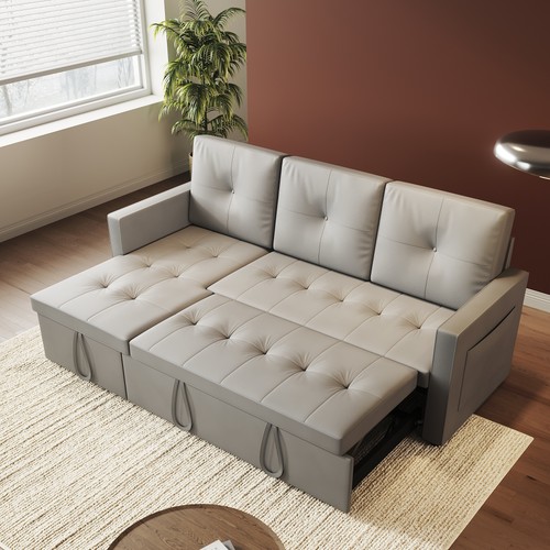 Elegant grey seater sofa bed - 3,