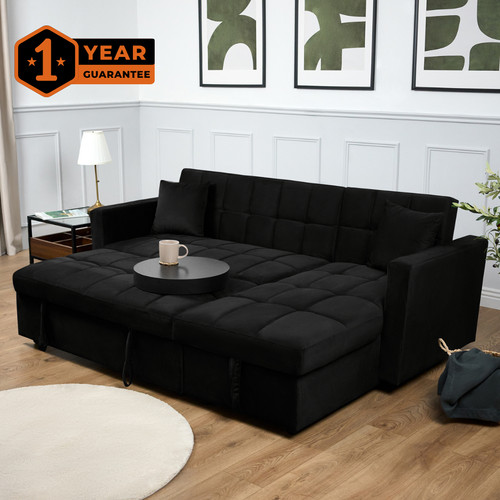 Velvet corner sofa - velvet,