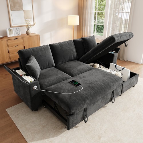 Corner sofa bed with - bed,