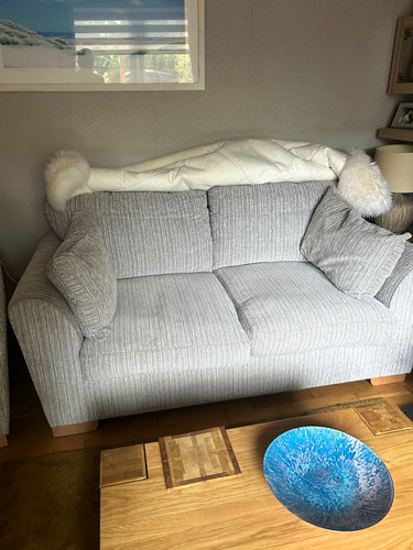 Dfs grey fabric seater sofa - dfs, 2-seater