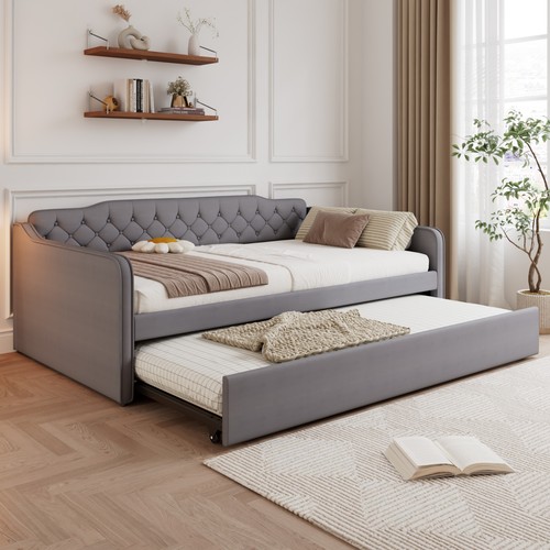 4ft6 double upholstered daybed - 4ft6,