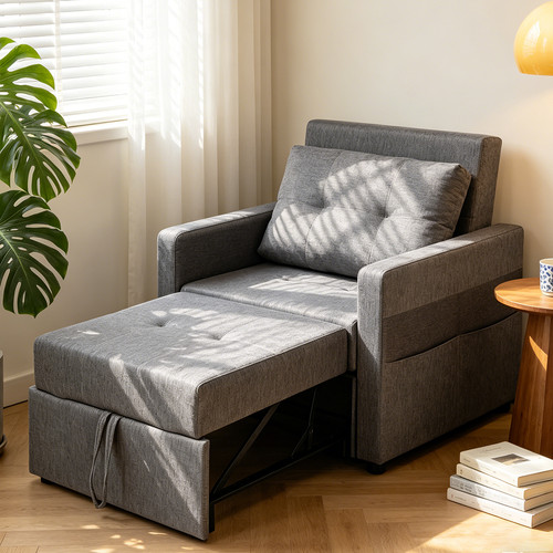 Single sofa bed chair - 3-in-1,