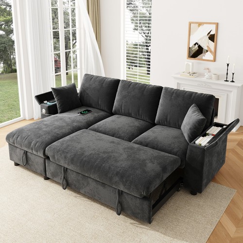 Corner sofa bed shaped - bed, l-shaped